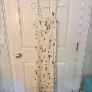 Tropical Print Maxi Dress